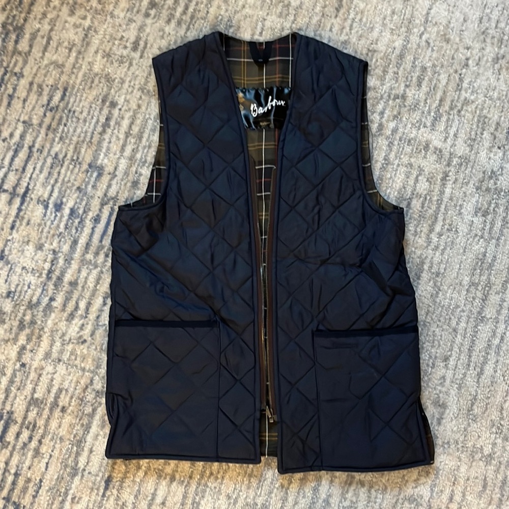 Barbour Navy Quilted Vest
